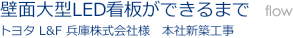 壁面大型LED看板ができるまで（トヨタ L&F 兵庫株式会社様　本社新築工事）